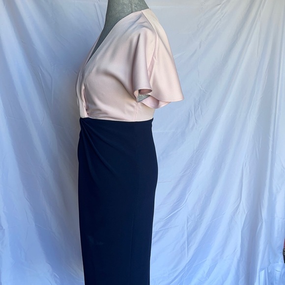 TED BAKER ELLAME 2-TONE SHEATH MIDI TWIST DRESS - Picture 7 of 16